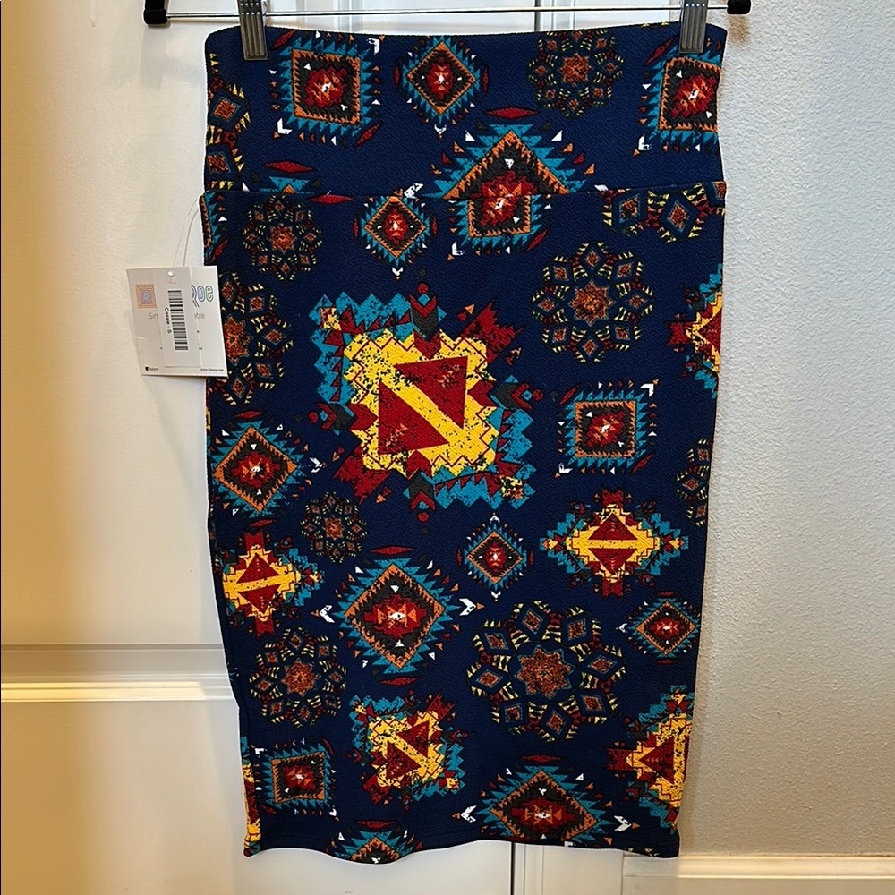 Colorful Geometric Pencil Skirt